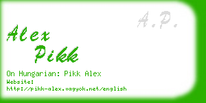 alex pikk business card